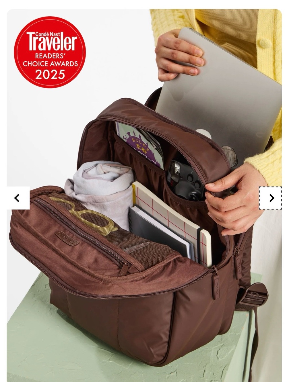 CALPAK Luka 15” laptop backpack, walnut - Picture 4 of 10